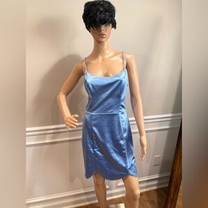 B Darlin Light Blue Satin Chemise